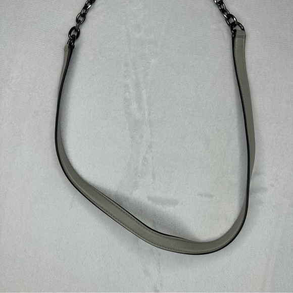 Tory Burch Alexa Quilted Mini Gray Leather Shoulder / Crossbody Bag Chain Strap - Picture 11 of 12